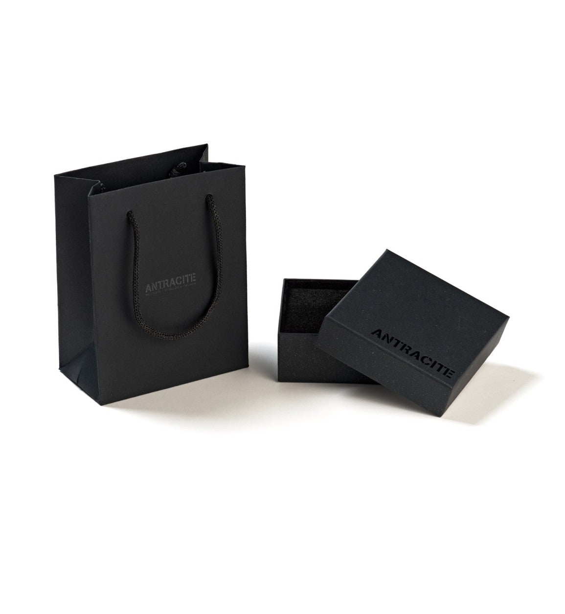 Bracciale Uomo Antracite Con Pietre Bianche Luna